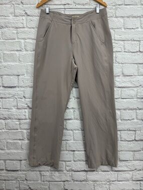 Royal Robbins Travel Pants Size 10 Short Taupe Lightweight Stretch Hiking